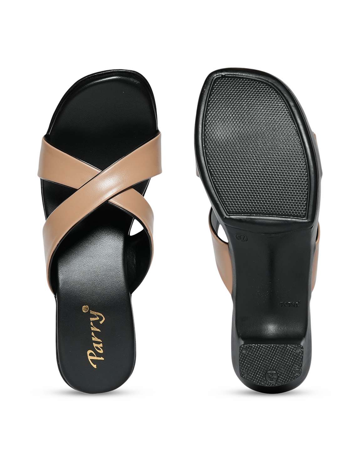 women beige slip on sandal - 22543145 -  Standard Image - 5
