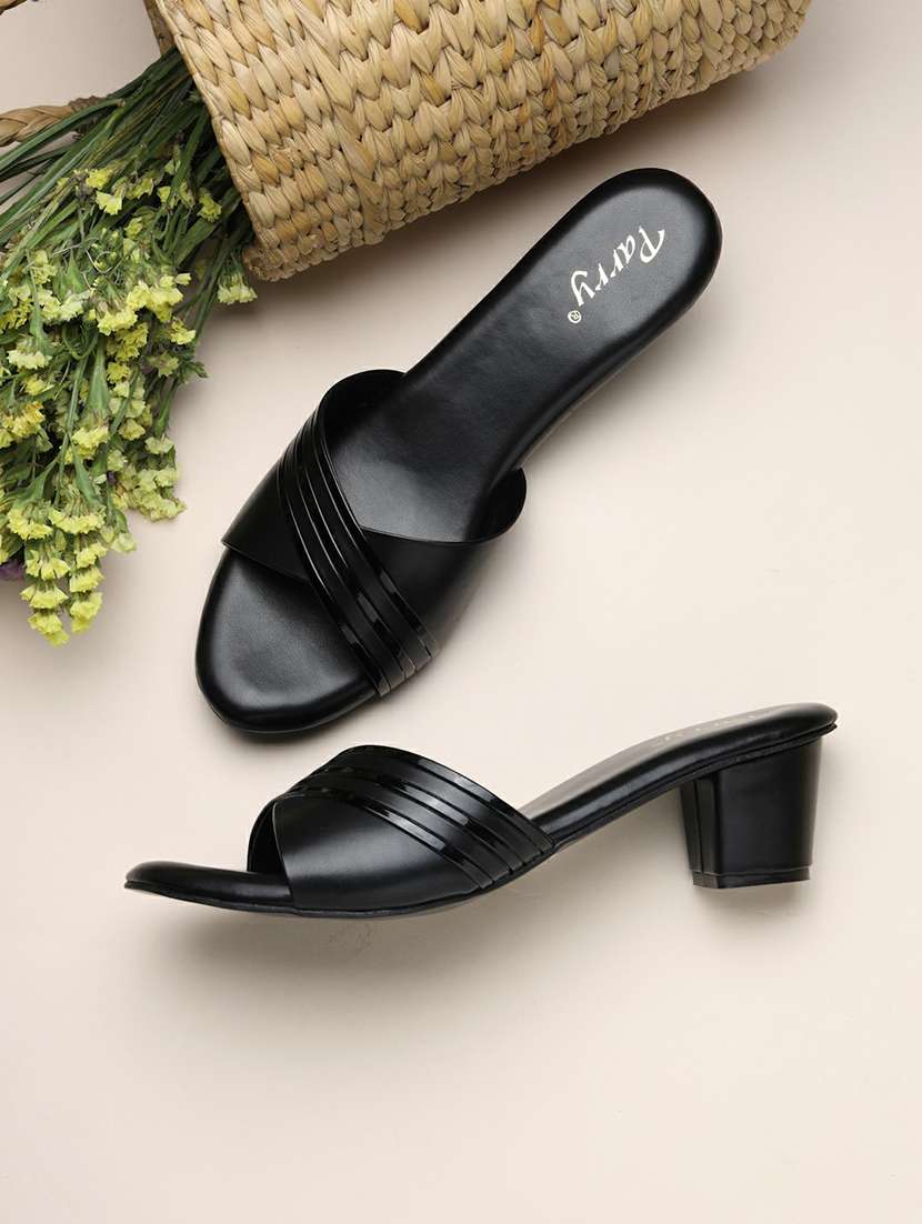 women black slip on sandal