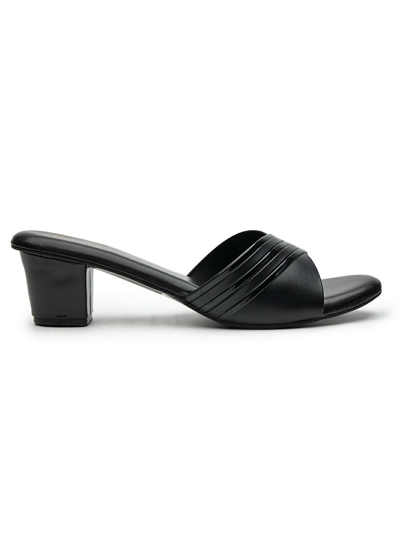 Women Black Slip On Sandal - 22543150 -  Standard Image - 3