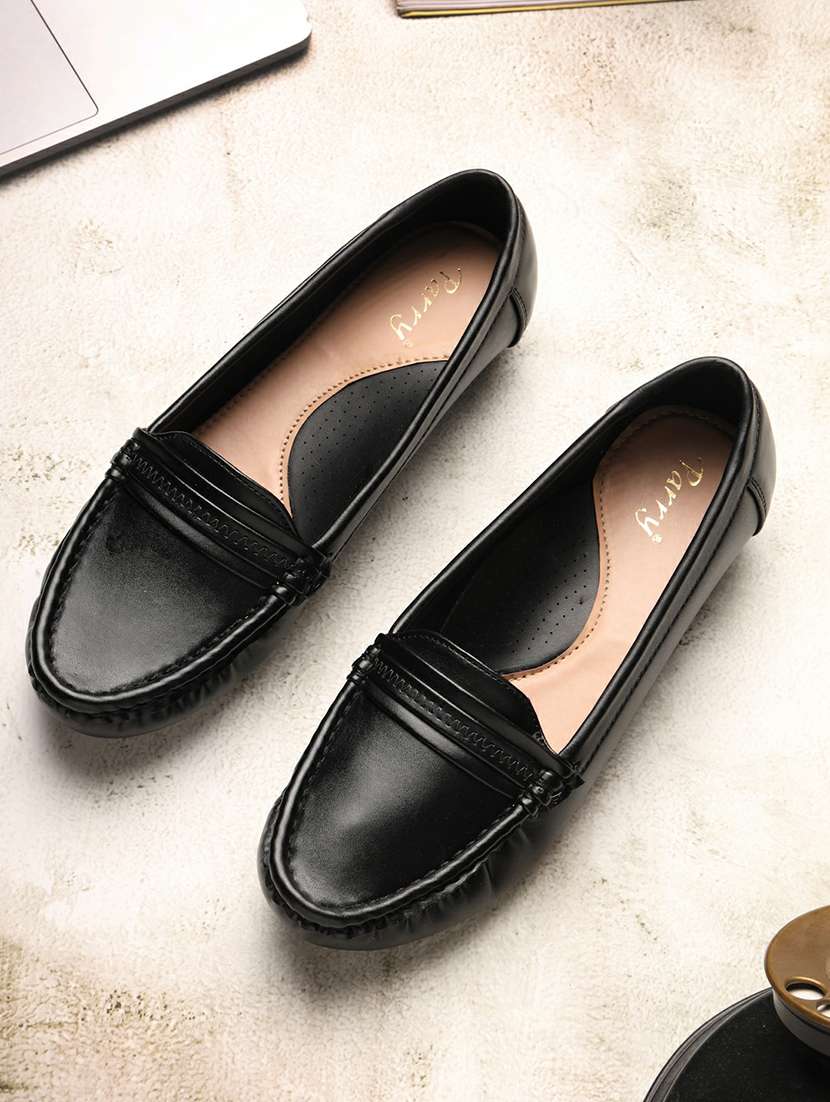 women black slip on loafer