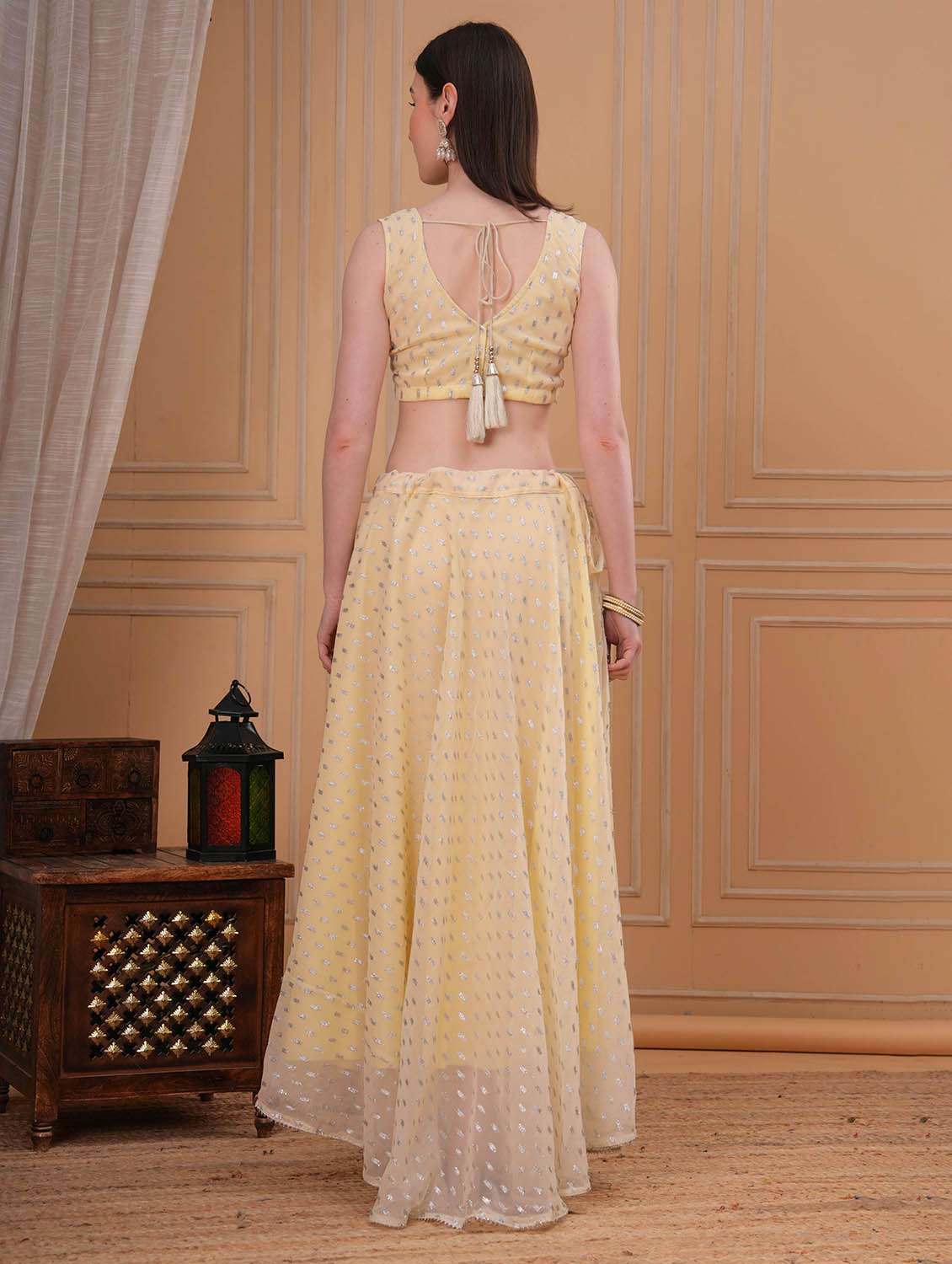 women self design stitched flared lehnga choli with dupatta set - 22543192 -  Standard Image - 3