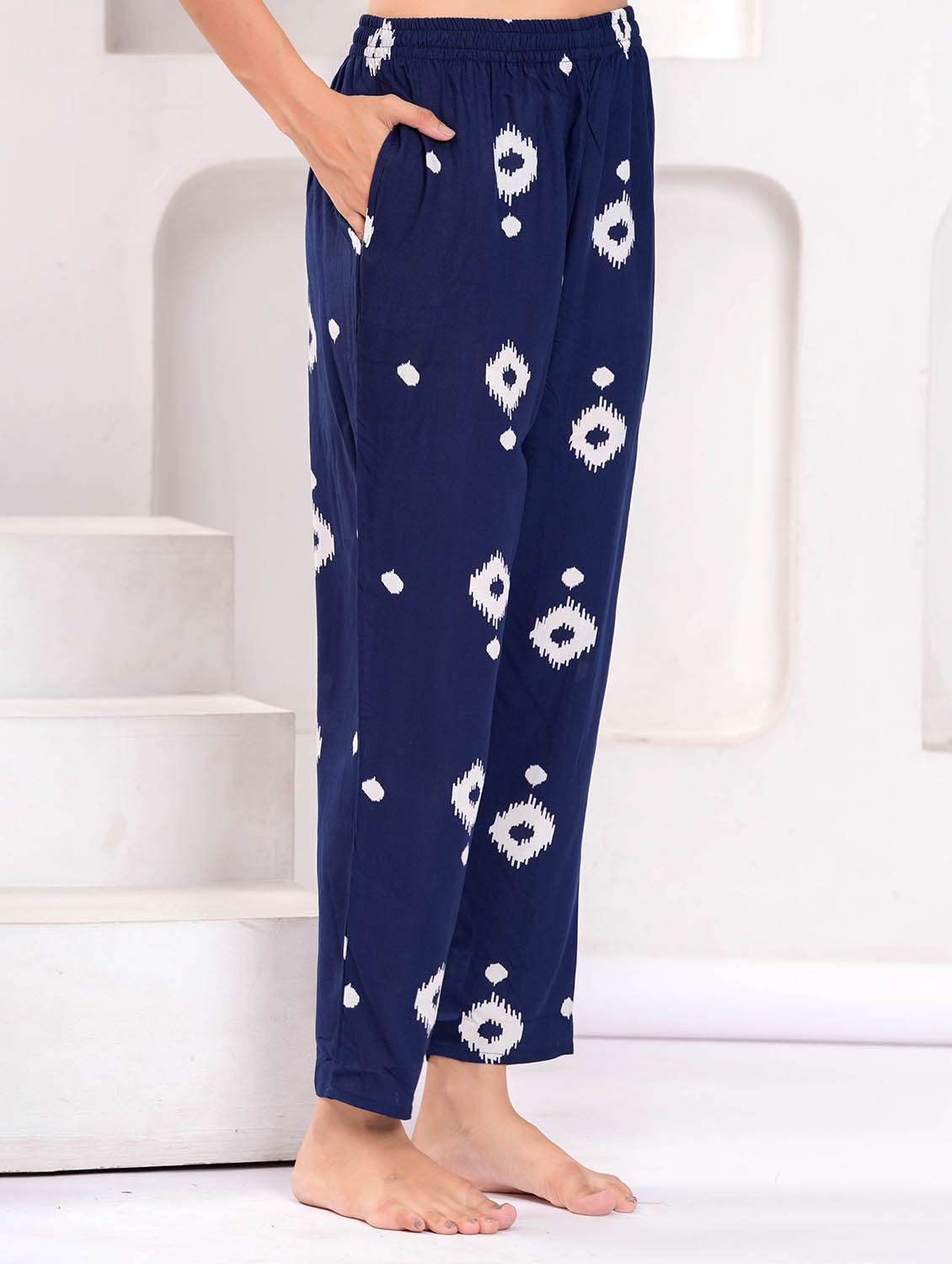 women printed short sleeves shirt and pyjama set - 22543204 -  Standard Image - 5