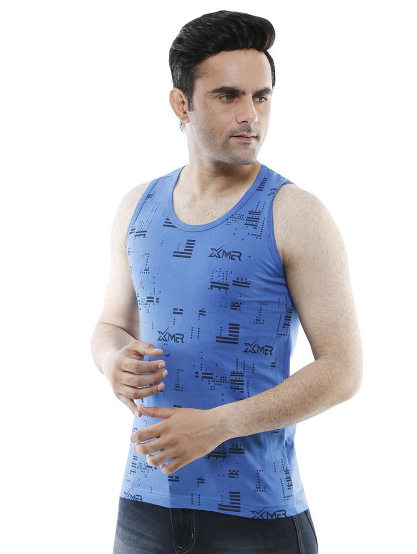 men printed sleeveless vest