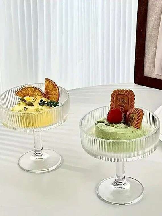 sweezy crystal ice cream bowl set of 6 (180ml)
