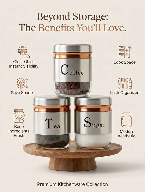 sweezy crystal glass canister set of 3 (350ml) - 22543750 -  Standard Image - 5