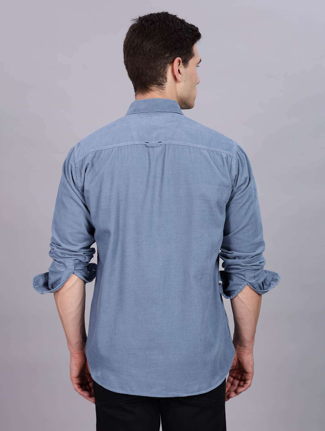 Men Solid Long Sleeve Regular Fit Casual Shirt - 22543770 -  Standard Image - 3