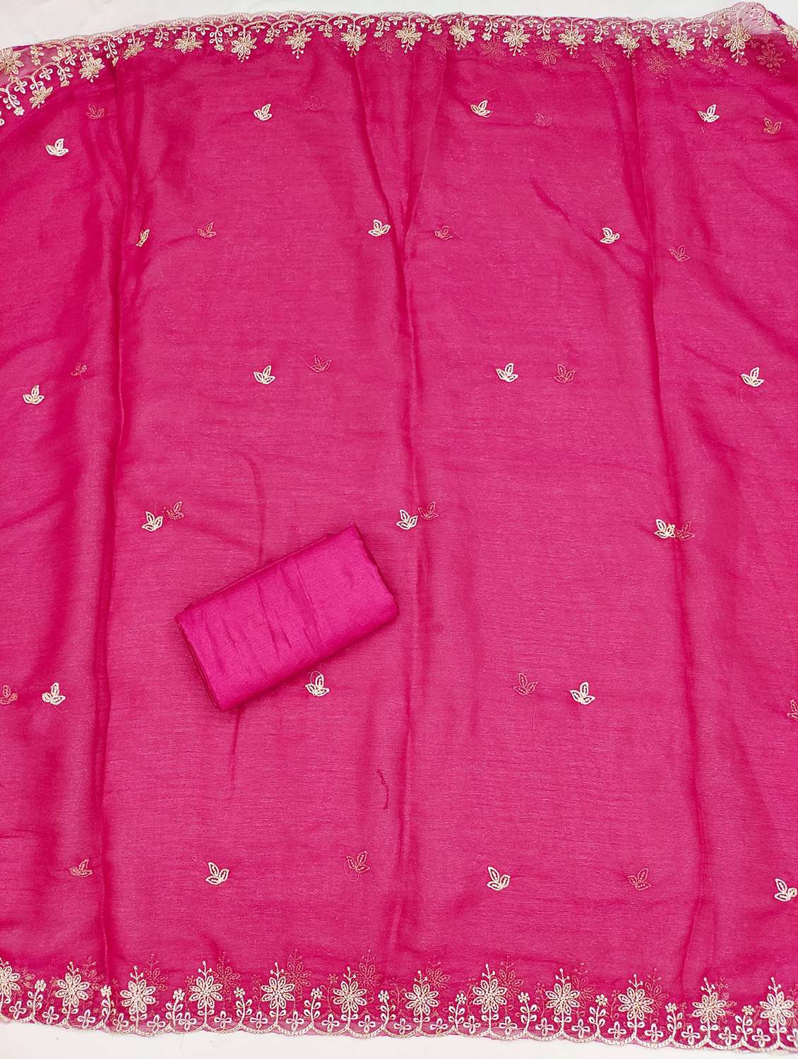 women solid with work unstitched suit set - 22543775 -  Standard Image - 3