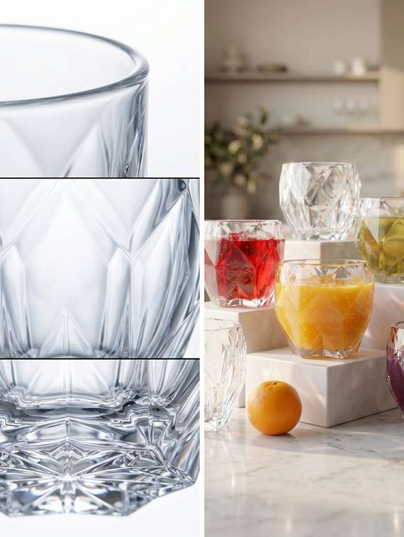 set of 2 neutral glass whiskey glasses - 22543814 -  Standard Image - 3