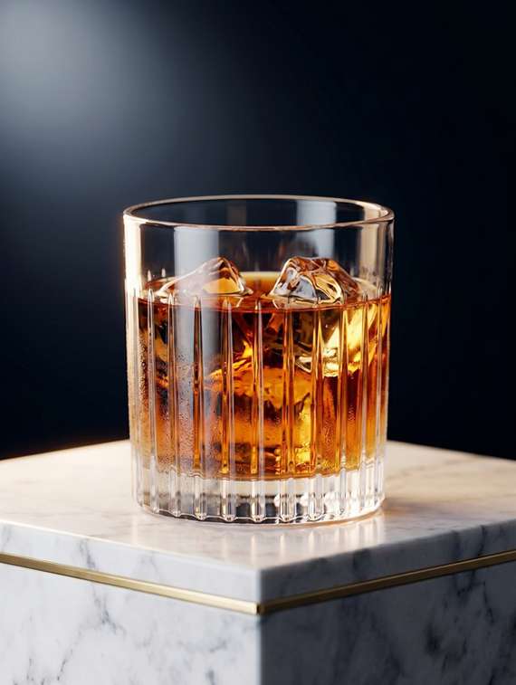 pack of 2 clear glass whiskey glasses