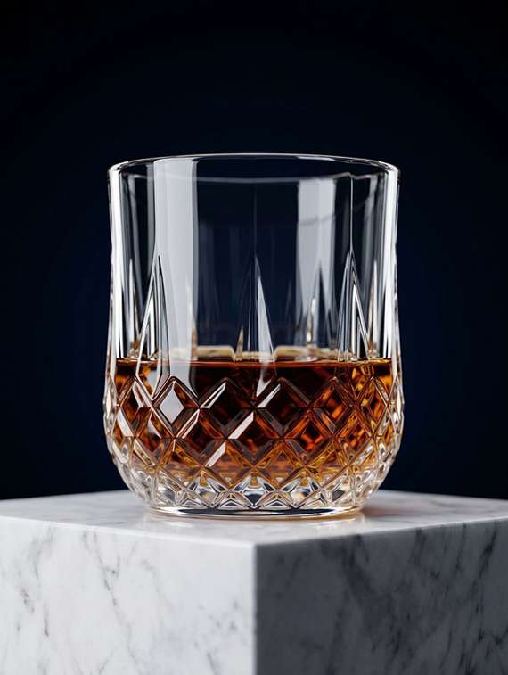 pack of 2 clear glass whiskey glasses