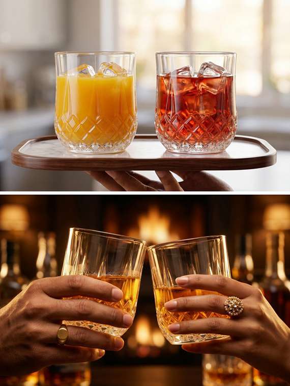 pack of 2 clear glass whiskey glasses - 22543818 -  Standard Image - 3