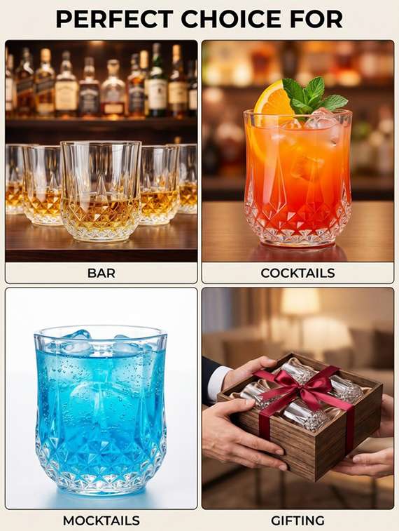 pack of 2 clear glass whiskey glasses - 22543818 -  Standard Image - 5
