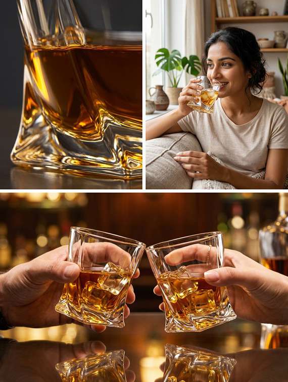 pack of 2 clear glass whiskey glasses dishwasher safe - 22543820 -  Standard Image - 3