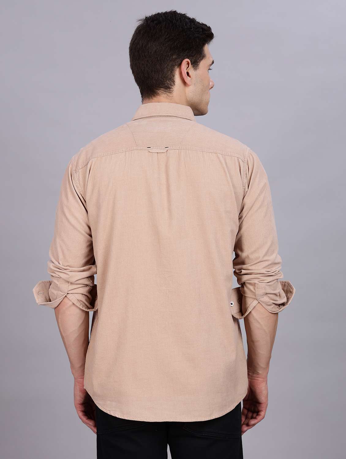 Men Solid Long Sleeve Regular Fit Casual Shirt - 22543833 -  Standard Image - 3