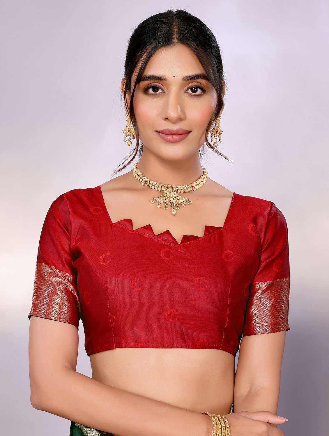 women self design paithani saree with blouse - 22543859 -  Standard Image - 5