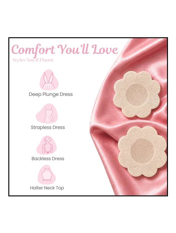  solid pack of 5 silicone beige nipple covers - 22543949 -  Standard Image - 3