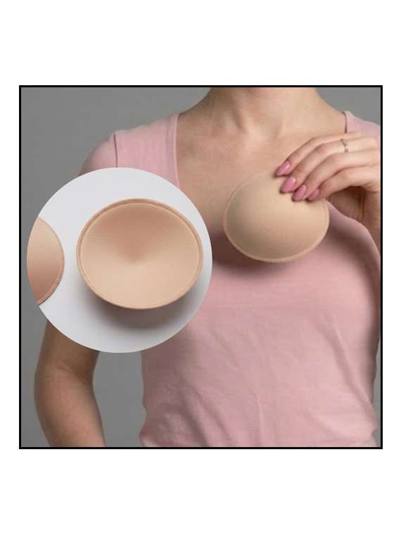 beige polyester lightly padded bra inserts