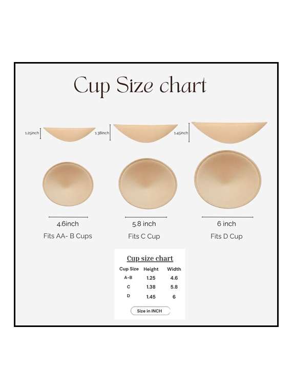 beige polyester lightly padded bra inserts - 22543951 -  Standard Image - 3