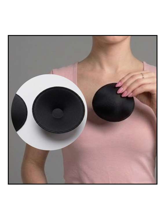 black polyester lightly padded bra inserts