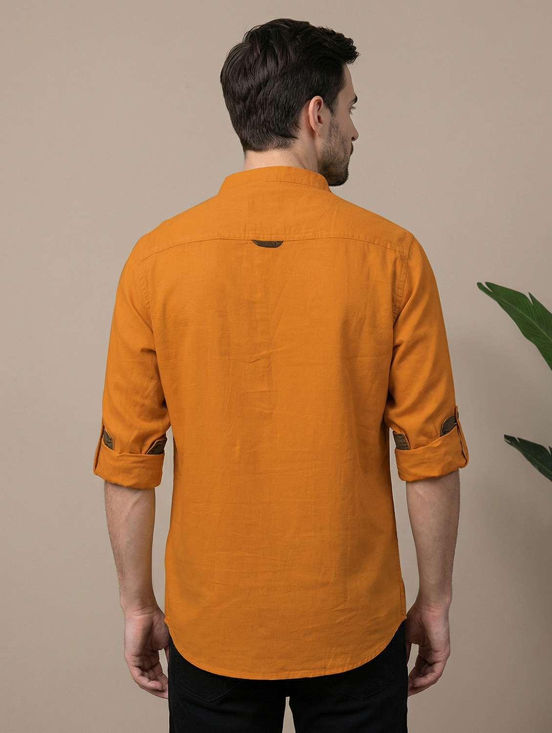 men solid mandarin neck short kurta - 22543960 -  Standard Image - 3