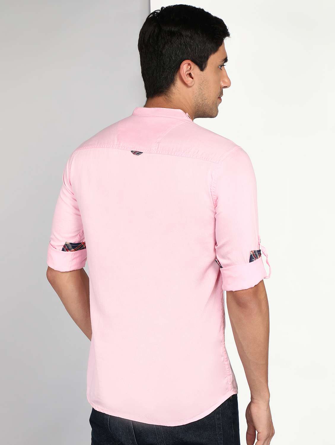 men solid mandarin neck short kurta - 22543965 -  Standard Image - 3