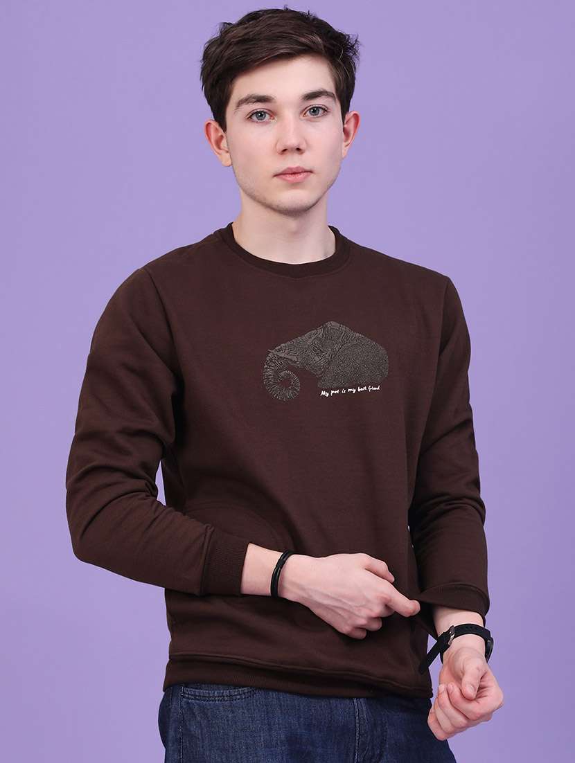 Men Printed Long Sleeves Regular Fit Sweatshirt - 22544020 -  Standard Image - 3