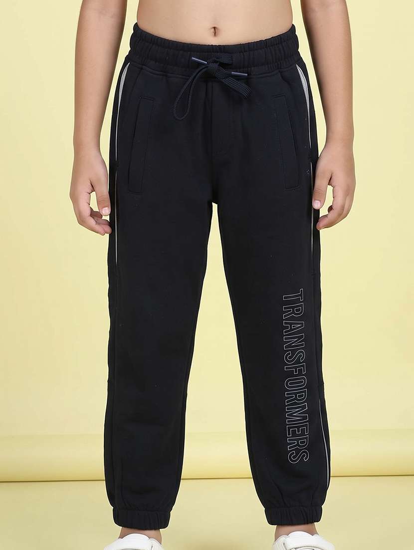 boys printed mid rise regular fit jogger