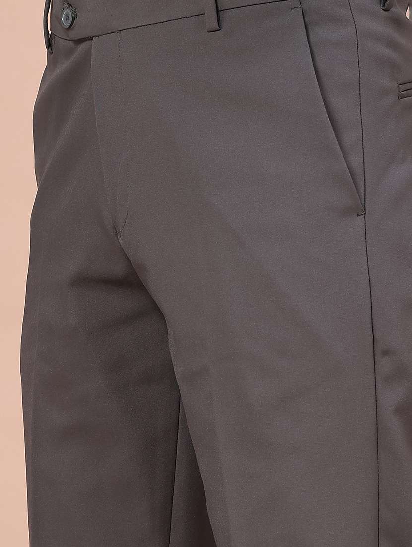 men solid mid rise flat formal trouser - 22544424 -  Standard Image - 5