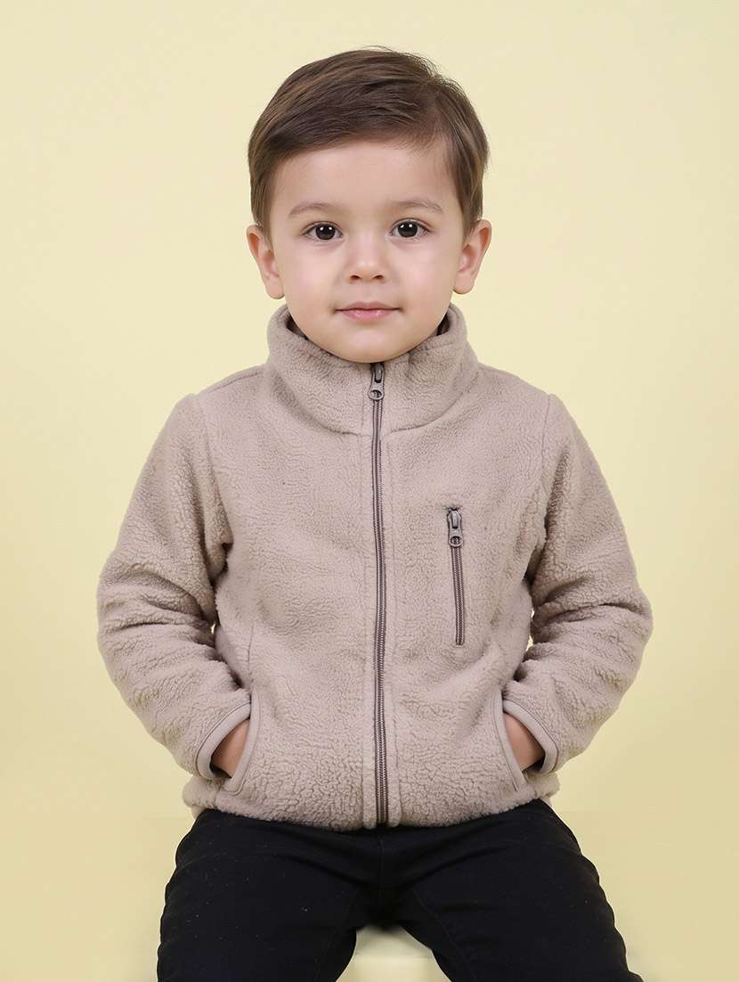 boys solid long sleeves regular jacket
