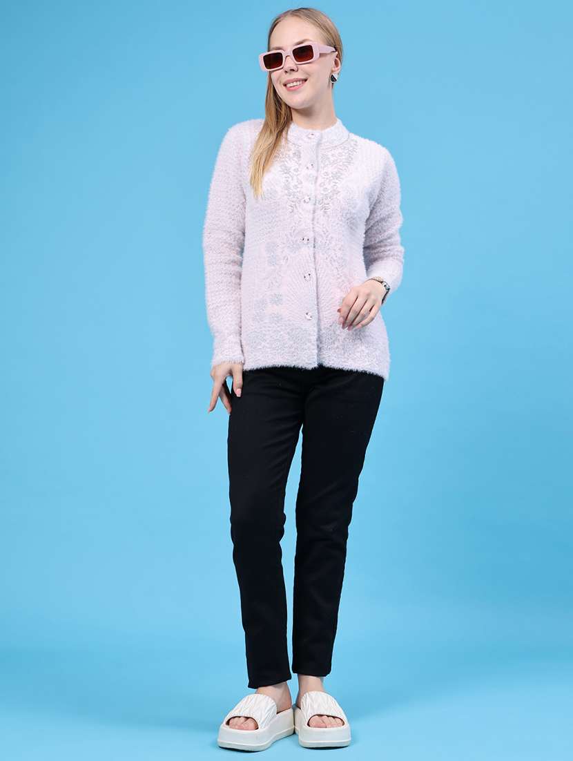 Women Self Design Long Sleeves Cardigan - 22545201 -  Standard Image - 5