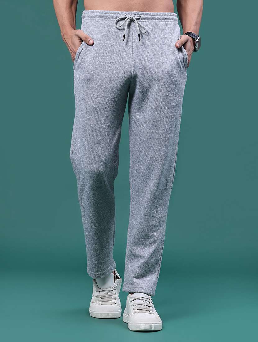 men solid mid rise regular fit pyjama