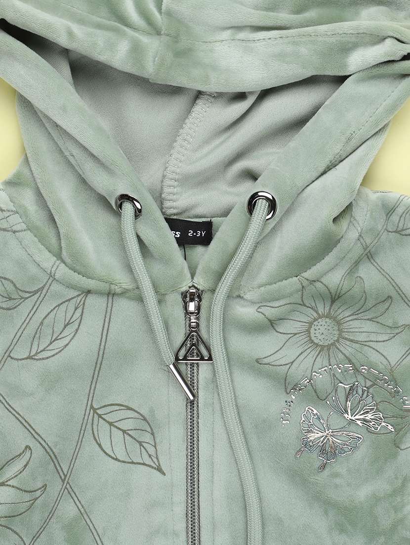 Girls Printed Long Sleeves Hooded Sweatshirt - 22546148 -  Standard Image - 3