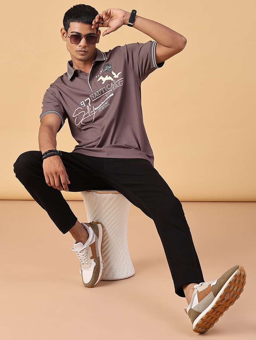 Men Printed Short Sleeves Polo T-shirt - 22546498 -  Standard Image - 5