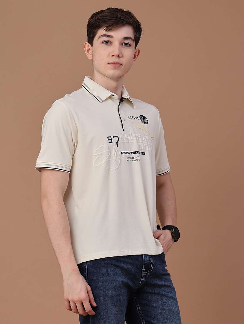 Men Printed Short Sleeves Polo T-shirt - 22546499 -  Standard Image - 3