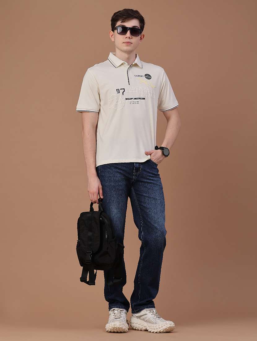 Men Printed Short Sleeves Polo T-shirt - 22546499 -  Standard Image - 5