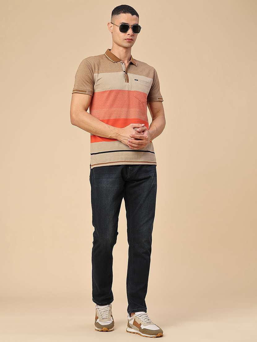 Men Washed Mid Rise Full Length Tapered Jeans - 22546765 -  Standard Image - 5