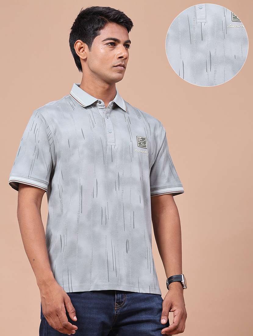 Men Printed Short Sleeves Polo T-shirt - 22546809 -  Standard Image - 3