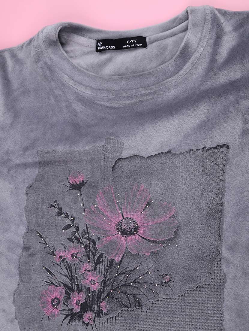 Girls Printed Long Sleeves Regular Fit Sweatshirt - 22547163 -  Standard Image - 3