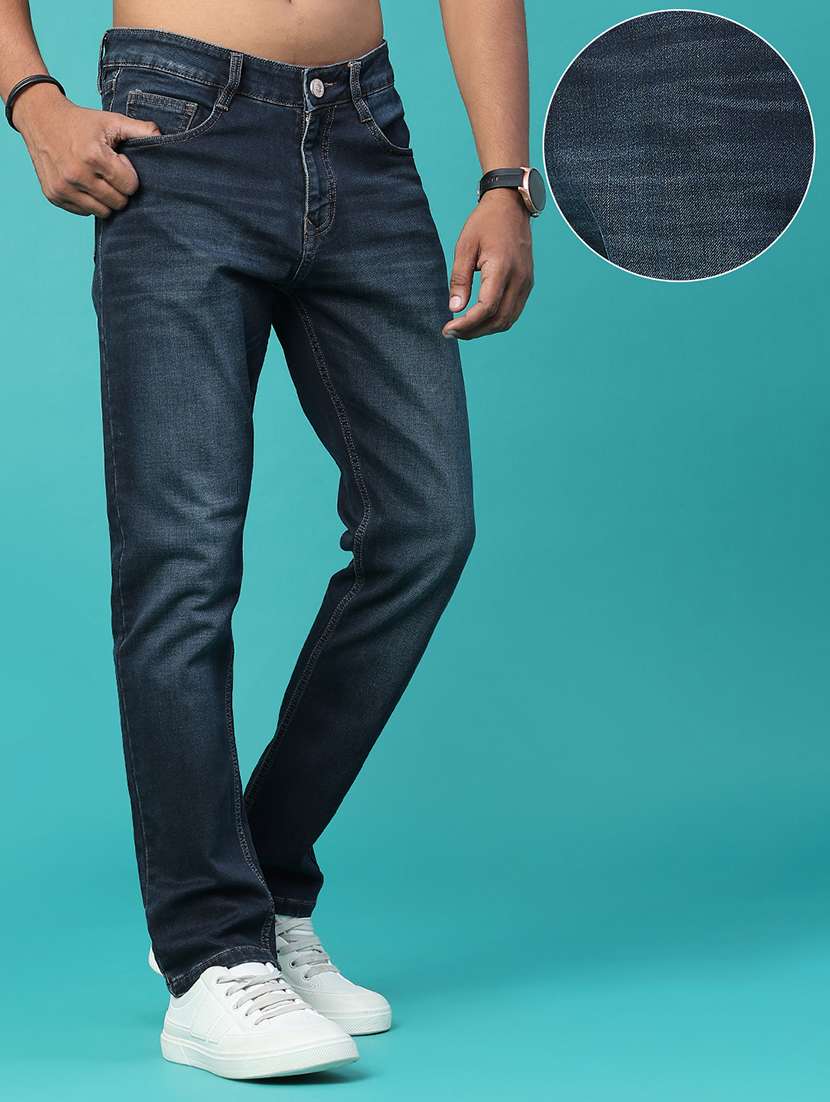 Men Washed Mid Rise Full Length Slim Fit Jeans - 22547483 -  Standard Image - 3