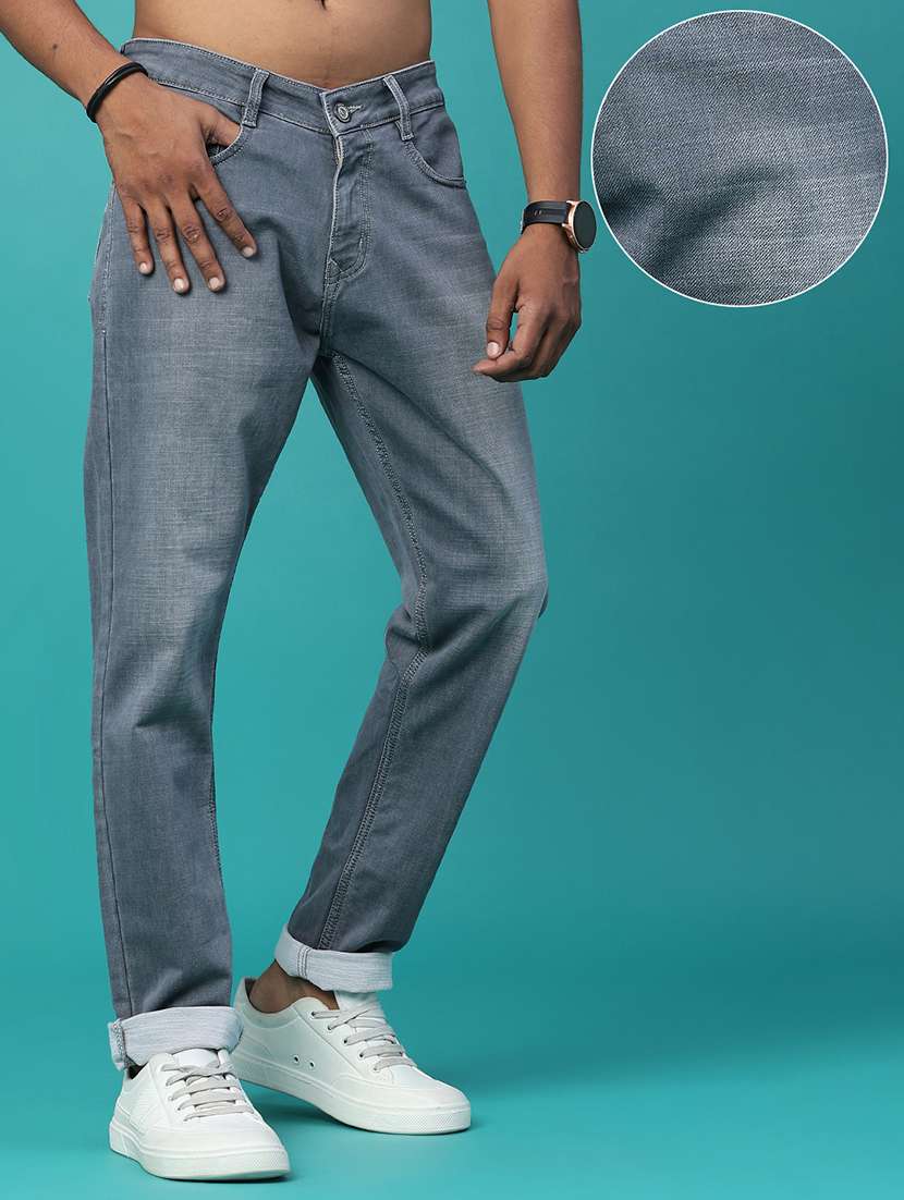 men washed mid rise full length tapered jeans - 22547487 -  Standard Image - 3