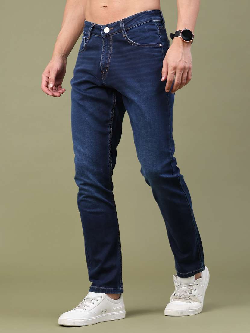 Men Washed Mid Rise Full Length Slim Fit Jeans - 22547490 -  Standard Image - 3