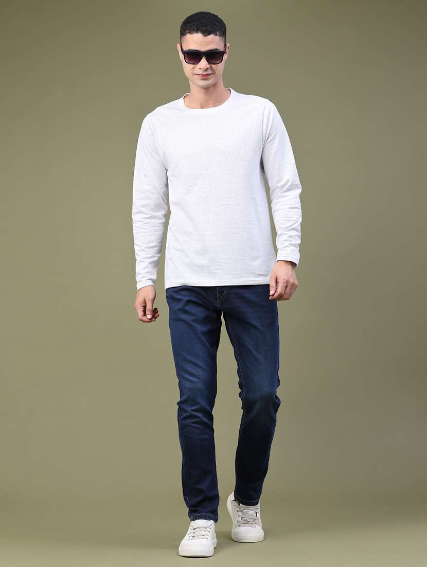 Men Washed Mid Rise Full Length Slim Fit Jeans - 22547490 -  Standard Image - 5