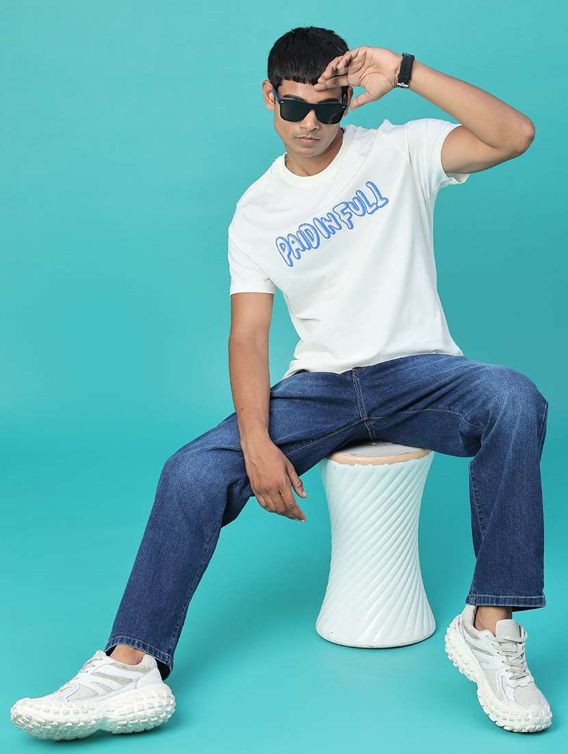 Men Washed Mid Rise Full Length Straight Jeans - 22547493 -  Standard Image - 5