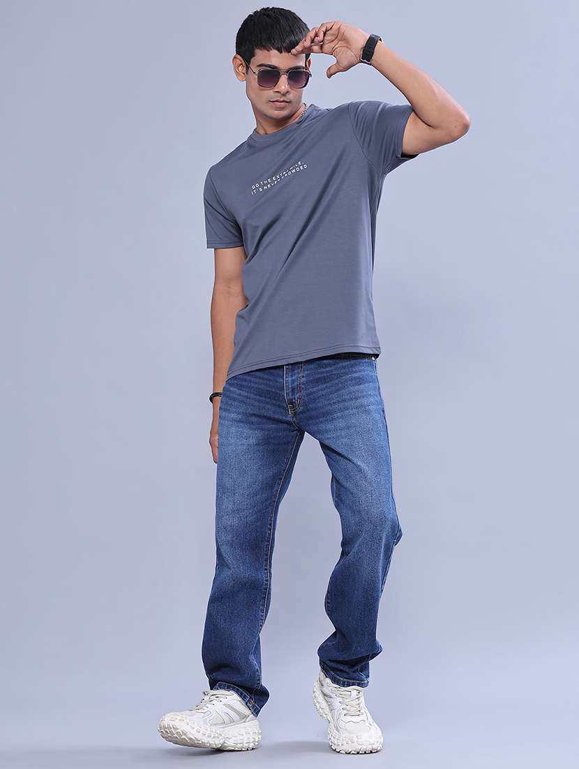 men washed mid rise full length straight jeans - 22547495 -  Standard Image - 5
