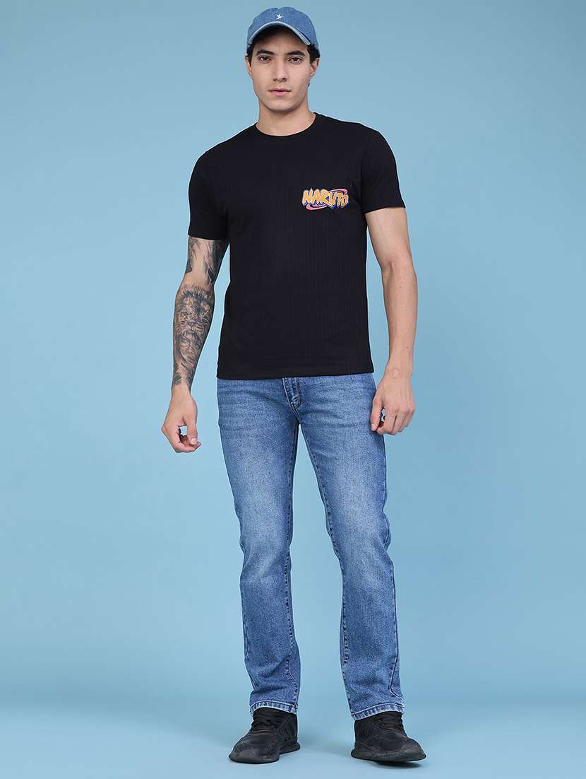 men washed mid rise full length straight jeans - 22547513 -  Standard Image - 5
