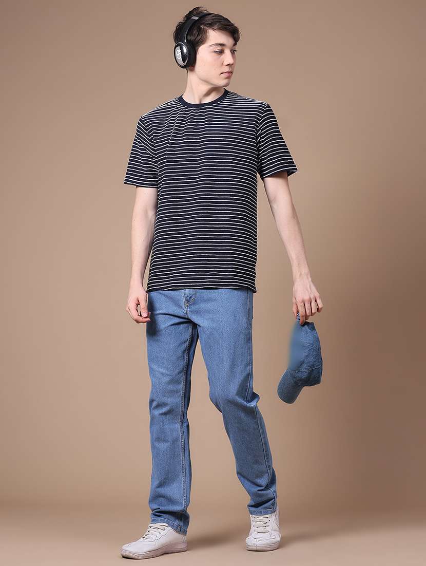 Men Washed Mid Rise Full Length Straight Jeans - 22547518 -  Standard Image - 5