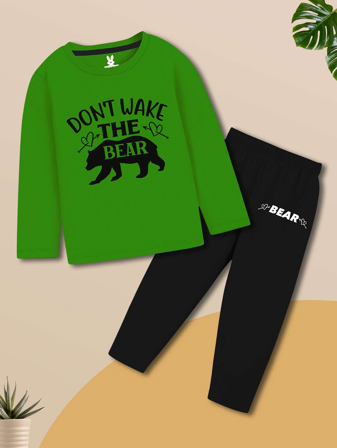 boys printed long sleeves nightwear set