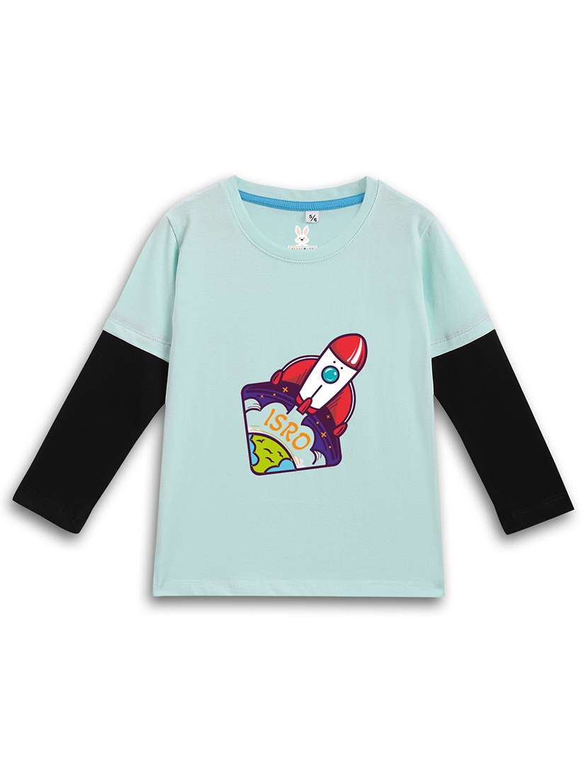 boys printed long sleeves regular t-shirt