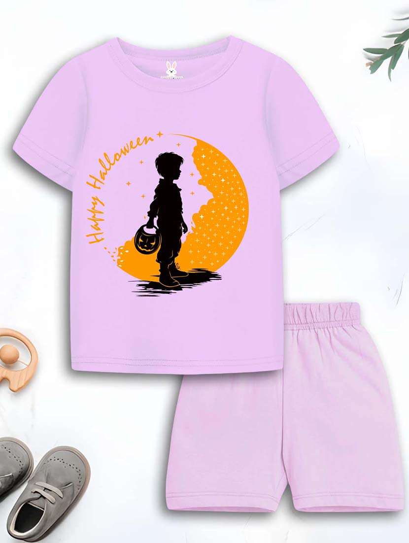 boys printed short sleeve t-shirt & shorts set