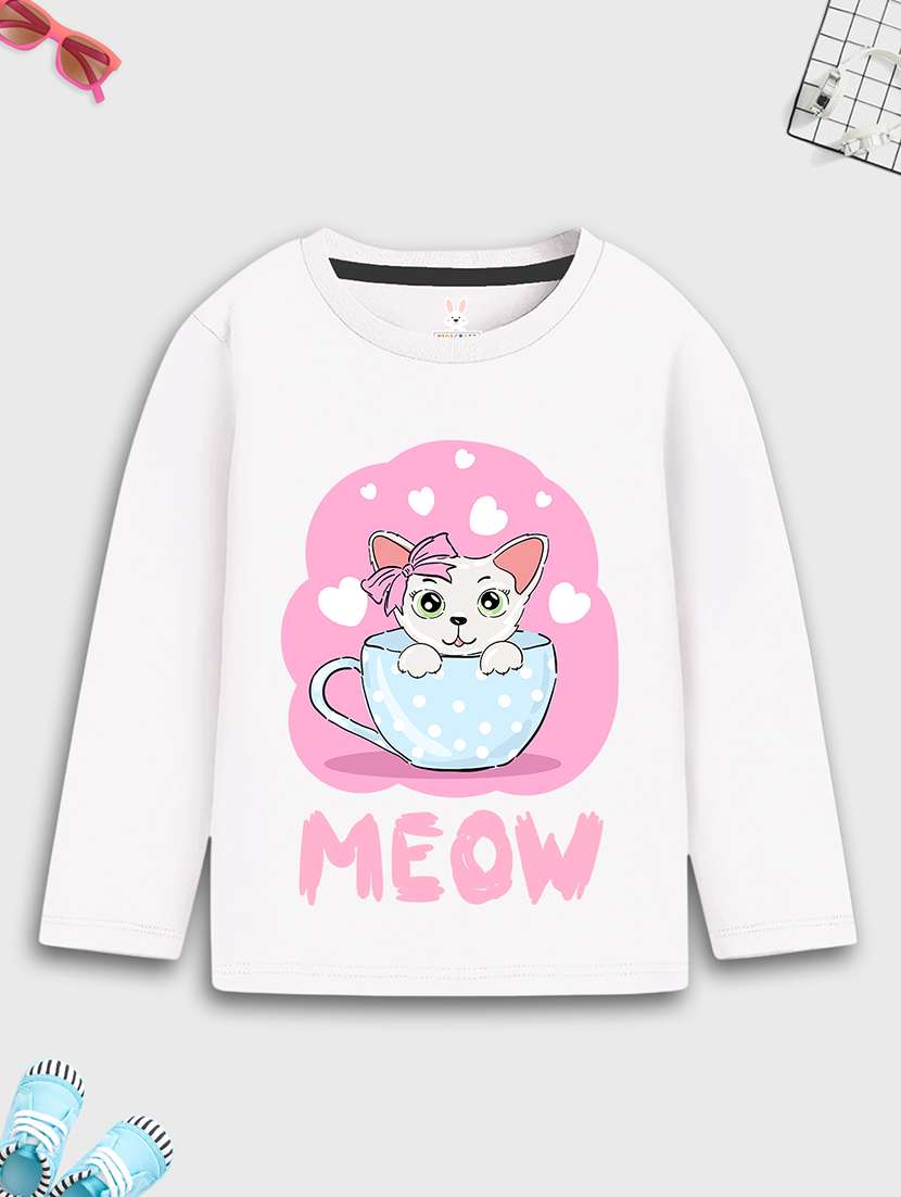 girls printed long sleeve tee